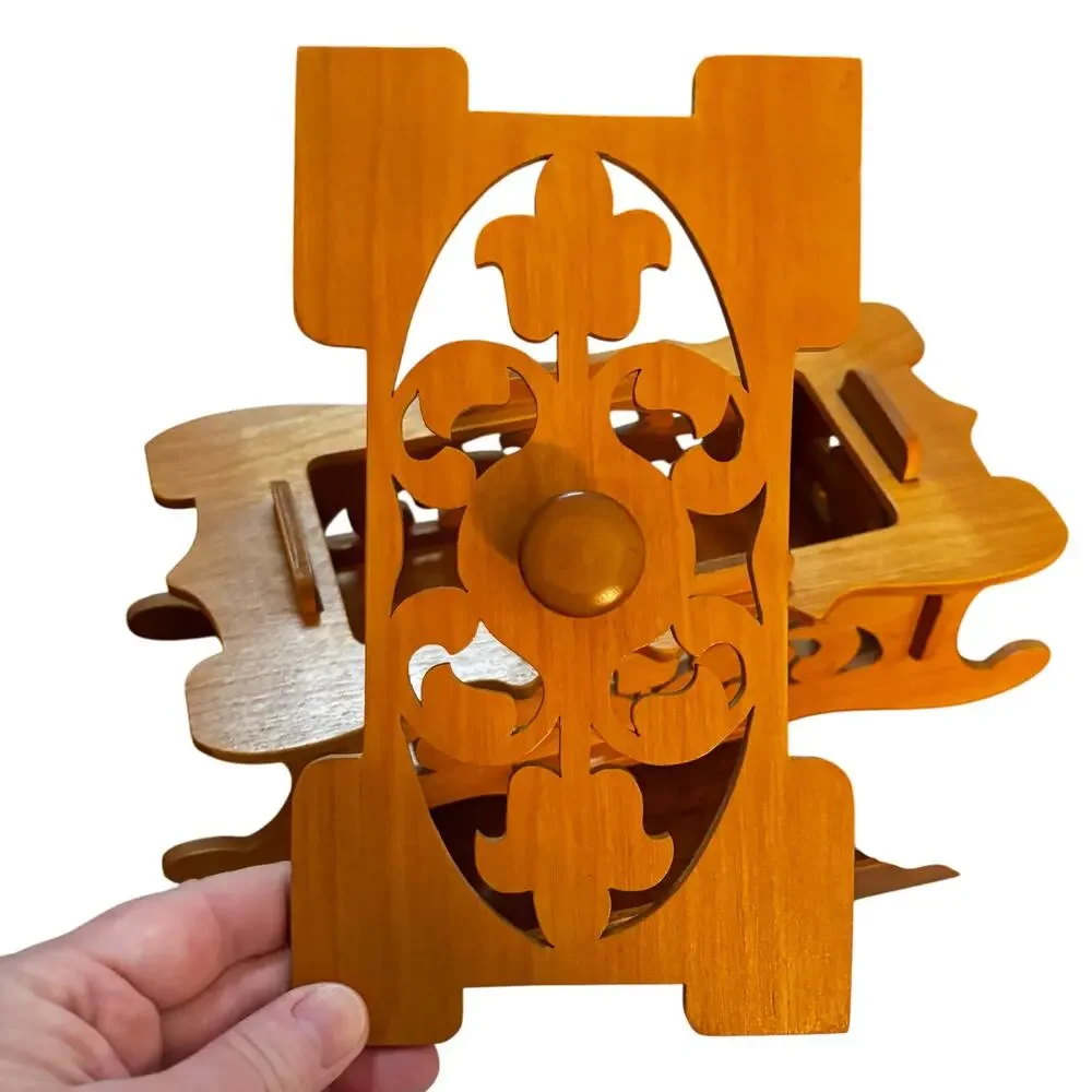 Unique carved wood storage box trinkets potpourri keepsakes laser cut holder